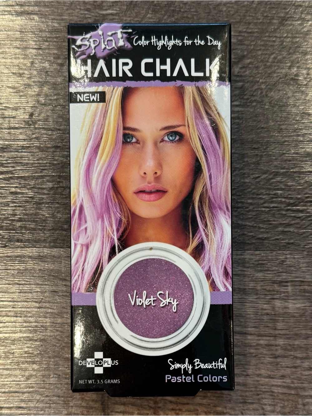 NIB Splat Hair Chalk Temporary Hair Color “ Violet Sky” Pastel Colors Washes Out